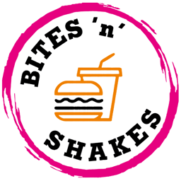 Bites N Shakes logo.